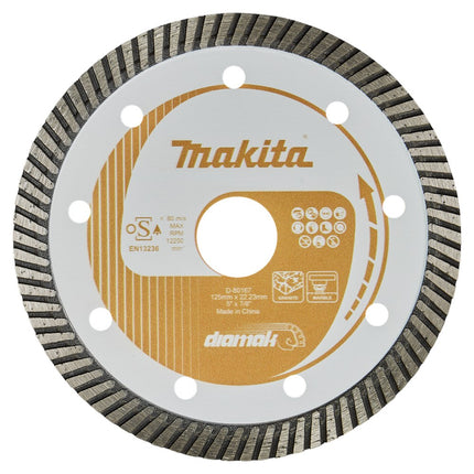 Afbeelding Makita diamantschijf 125x22,2mm turbo D-80167