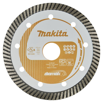 Afbeelding Makita diamantschijf 125x22,2mm turbo D-80167
