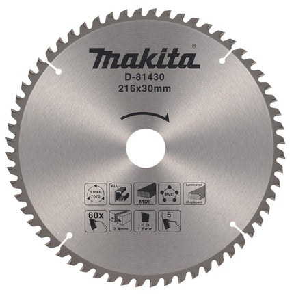 Afbeelding Makita zaagb multi 216x30 60t 5g D-81430