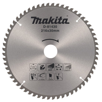 Afbeelding Makita zaagb multi 216x30 60t 5g D-81430
