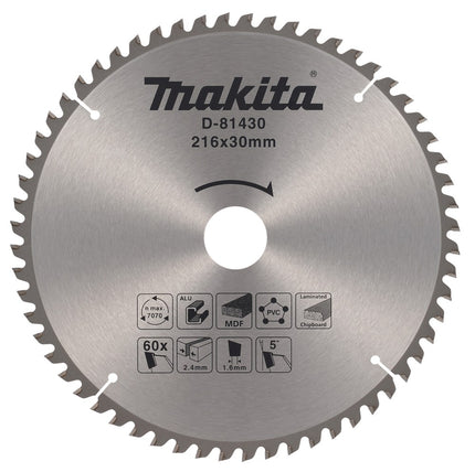 Afbeelding Makita zaagb multi 216x30 60t 5g D-81430