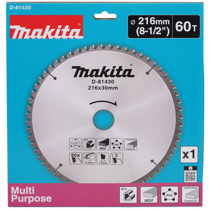 Afbeelding Makita zaagb multi 216x30 60t 5g D-81430