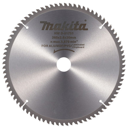 Afbeelding Makita zaagb multi 260x30 80t 5g D-81751