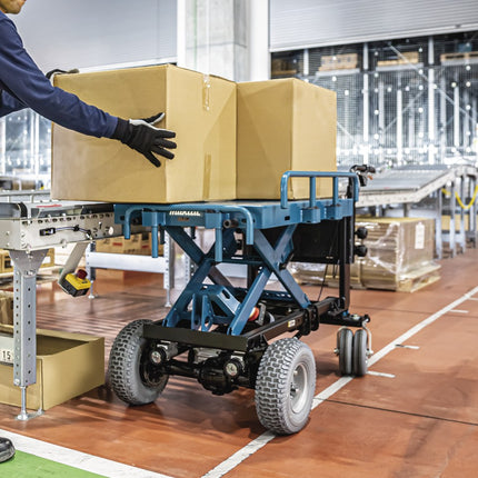 Afbeelding Makita lxt 2x18 v accu transporter met schaarlift DCU601Z