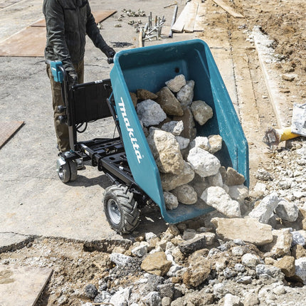 Afbeelding Makita lxt 2x18 v accu dumper met elektrisch kiepbare bak DCU602Z