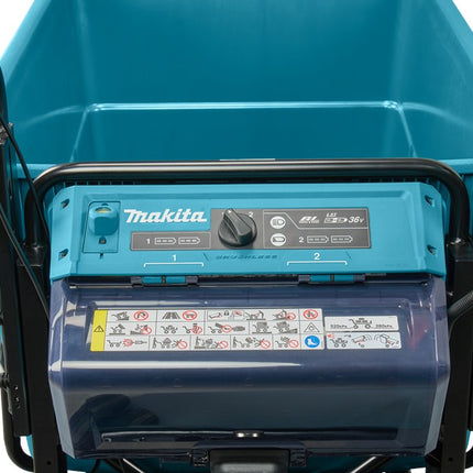 Afbeelding Makita lxt 2x18 v accu transporter met laadbak DCU605Z