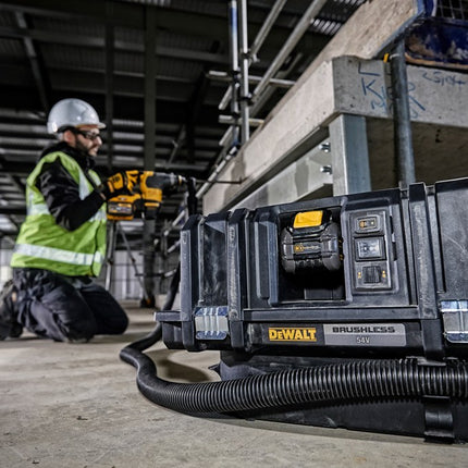 DeWALT 54v xr flexvolt m-klasse nat&droog stofzuiger - 2x 6.0ah accu en snellader DCV586MT2