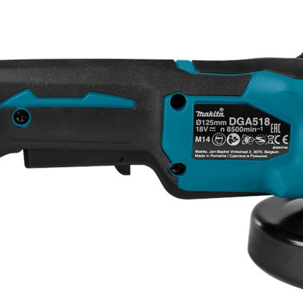 Afbeelding Makita 18 v haakse slijper 125 mm DGA518ZJU