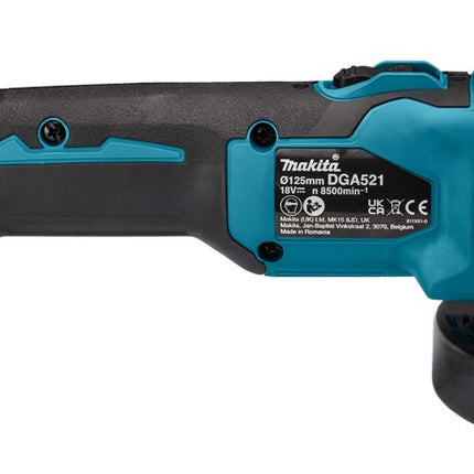 Afbeelding Makita 18 v haakse slijper 125 mm x-lock DGA521ZX1
