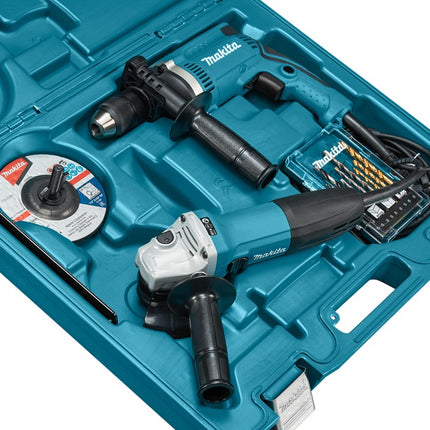 Afbeelding Makita 230 v combiset (klop)boren en slijpen DK0050X1