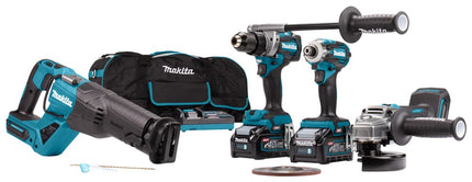 Afbeelding Makita 40 v max combiset boren, (slag)schroeven, slijpen en zagen DK0126G401