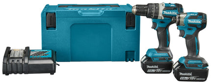 Afbeelding Makita 18 v combiset voor allround (klop)boor- en (slag)schroefklussen DLX2180TJ