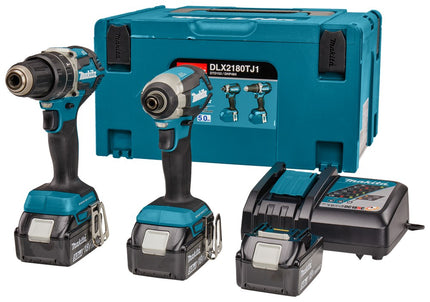 Afbeelding Makita 18 v combiset voor allround (klop)boor- en (slag)schroefklussen DLX2180TJ1