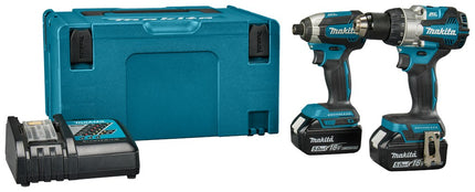 Afbeelding Makita lxt 18 v combiset voor (klop)boor- en (slag)schroefklussen DLX2507TJ