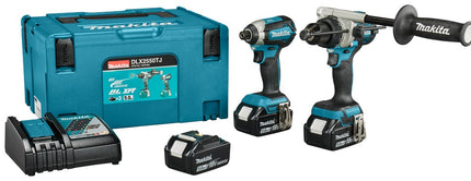Afbeelding Makita lxt 18 v combiset (klop)boren en (slag)schroeven DLX2550TJ