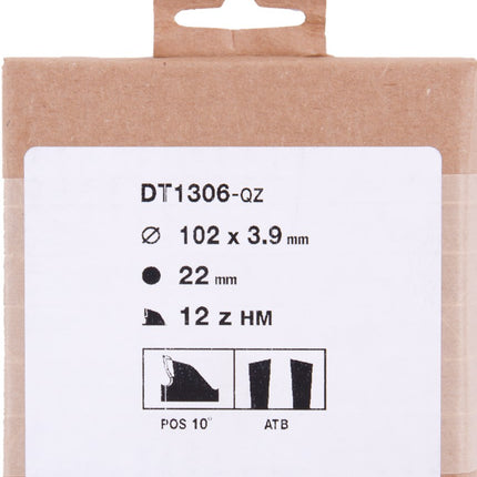 DeWALT Cirkelzaagblad (tbv deuvellamellen) DT1306