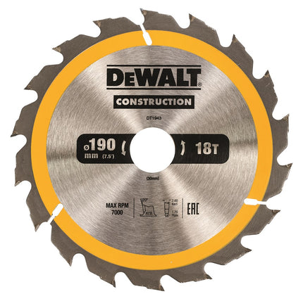 DeWALT Cirkelzaagblad DT1943