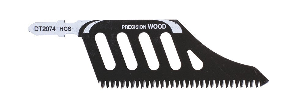 DeWALT Decoupeerzaagblad hcs om tot tegen een kant of hindernis te zagen in hout <65mm, 118x91x2,5mm DT2074