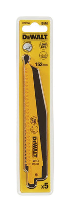 DeWALT Reciprozaagblad bim 152x4,2mm splintervrij in gipsplaat en kunstsof DT2356