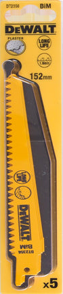 DeWALT Reciprozaagblad bim 152x4,2mm splintervrij in gipsplaat en kunstsof DT2356