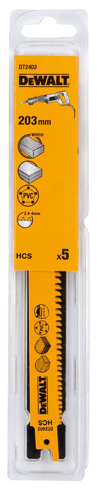 DeWALT Reciprozaagblad hcs 203x2,4-4,0 hout - s2345x DT2402