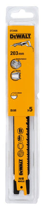 DeWALT Reciprozaagblad bim 203x2,4-4,6 hout/metaal - s3456xf DT2406