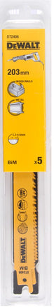 DeWALT Reciprozaagblad bim 203x2,4-4,6 hout/metaal - s3456xf DT2406