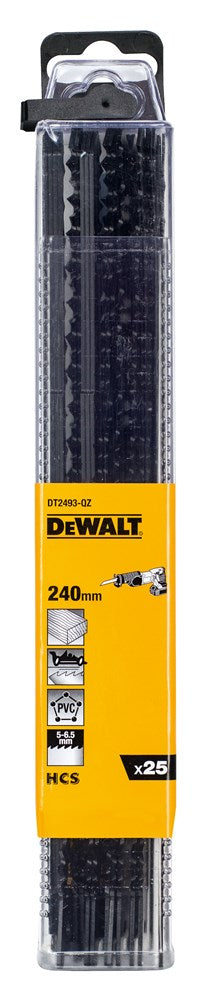 DeWALT Reciprozaagblad hcs 240x4,4-6,0mm snel en ruw zagen, bv. snoeien DT2493