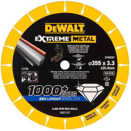 DeWALT Extreme metal doorslijpschijf metaal DT40257