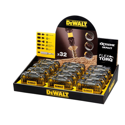 DeWALT Baliedisplay 12x impact torsion compacte 32-delige schroefbitset DT70523TM