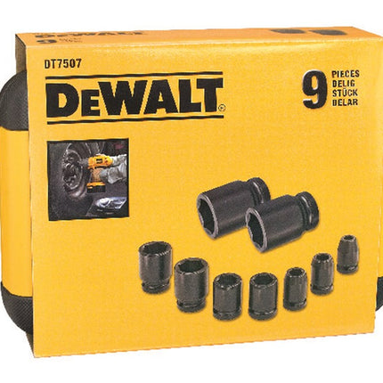 DeWALT Slagmoersleutel doppenset 9-delig DT7507