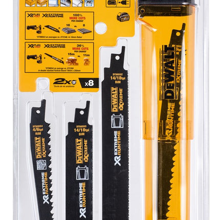 DeWALT Reciprozaagset Xtreme runtime 8pc DT99551