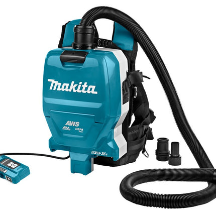 Afbeelding Makita 2x18 v rugstofzuiger DVC265ZXU