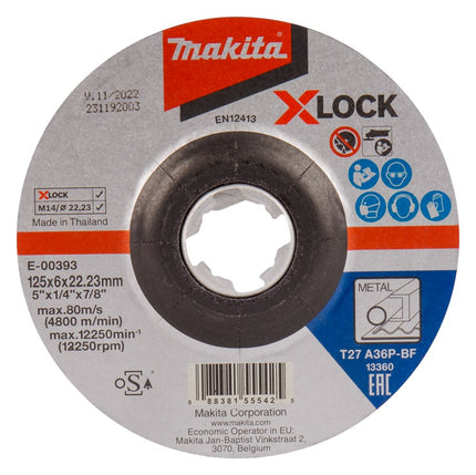 Afbeelding Makita afbrmschijf x-l 125x6,0mm metl E-00393