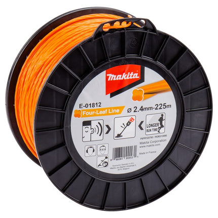 Afbeelding Makita maaidraad 2,4x225mtr oran E-01812