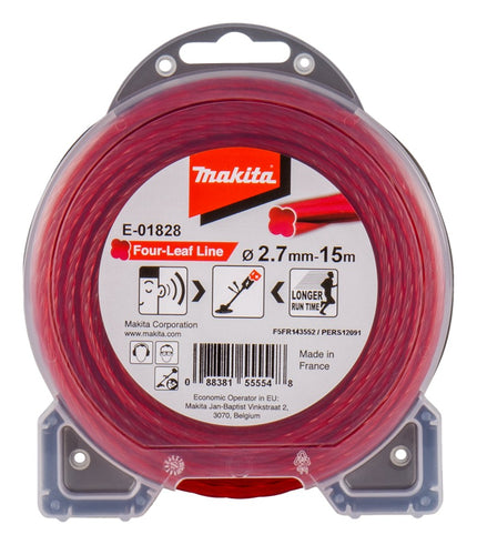 Afbeelding Makita maaidraad 2,7x15mtr rood E-01828