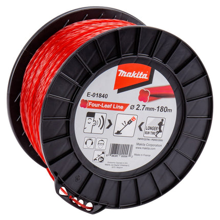 Afbeelding Makita maaidraad 2,7x180mtr rood E-01840