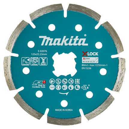 Afbeelding Makita diamantschijf x-l 125x22,2mm E-02076