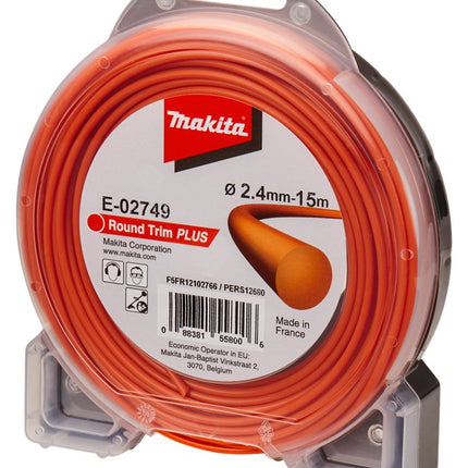 Afbeelding Makita maaidraad 2,4x15m rnd E-02749