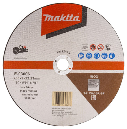Afbeelding Makita doorslijpsch. 230x2,0mm met 25 E-03006-25