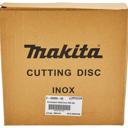 Afbeelding Makita doorslijpsch. 230x2,0mm met 25 E-03006-25