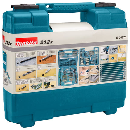 Afbeelding Makita boor-/schroefbitset 212-delig E-06270