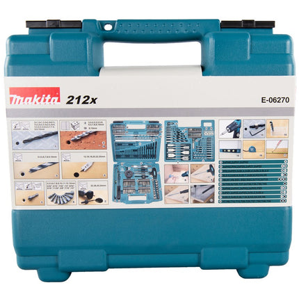Afbeelding Makita boor-/schroefbitset 212-delig E-06270