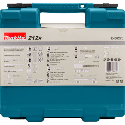 Afbeelding Makita boor-/schroefbitset 212-delig E-06270