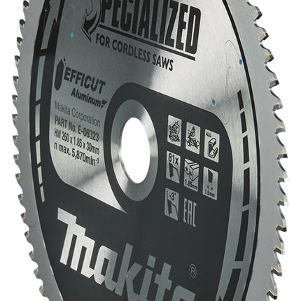 Afbeelding Makita zaagb alu 260x30x1,85 81t -3g E-06323