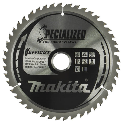 Afbeelding Makita zaagb efficut 216x30x2 45t 10g E-06987