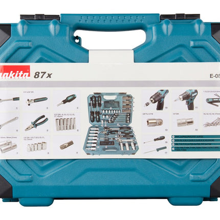 Afbeelding Makita handgereedschapset 87dlg E-08458