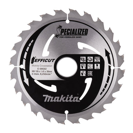 Afbeelding Makita zaagb.hout 185x1.45x30 t24 E-08682