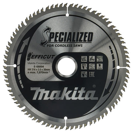 Afbeelding Makita zaagb.hout 216x1.5x30 t80 E-08894