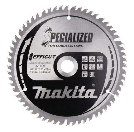 Afbeelding Makita zaagb ff 190x20x1,85 60t 10gr E-11162
